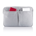 Funda para portátil de poliéster 600D sin PVC 15 Accessories color gris cuarta vista