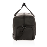 Elegante bolsa de viaje de cuero sintético con correa ajustable Smooth color negro tercera vista