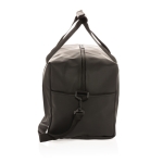 Elegante bolsa de viaje de cuero sintético con correa ajustable Smooth color negro quinta vista