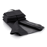 Manta plegable personalizada para picnic tejido polar 180 g/m2 color negro