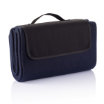 Manta plegable personalizada para picnic tejido polar 180 g/m2 color azul marino segunda vista
