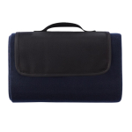 Manta plegable personalizada para picnic tejido polar 180 g/m2 color azul marino tercera vista