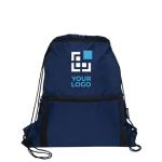 Mochila de cuerdas con bolsillo PET reciclado de colores Adventure vista principal