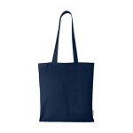 Bolsas tote de algodón orgánico en color 140 g/m2 Organic Pure Colors color azul marino segunda vista frontal