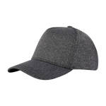 Gorra elástica de cinco paneles en tono gris 300 g/m2 Elastic color gris oscuro segunda vista frontal