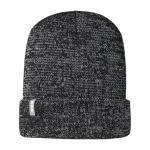 Gorro personalizado de invierno reflectante Elevate Rigi color negro segunda vista frontal