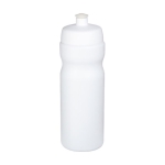Bidón deportivo de gran capacidad con boquilla 650ml Baseline® Plus color blanco segunda vista frontal
