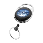 Original llavero mosquetón con clip extensible de plástico color negro