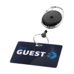 Original llavero mosquetón con clip extensible de plástico color negro quinta vista