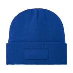 Gorro publicitario con parche para imprimir Gorro Elevate Boreas color azul segunda vista frontal