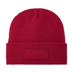 Gorro publicitario con parche para imprimir Gorro Elevate Boreas color rojo segunda vista frontal