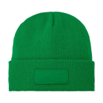 Gorro publicitario con parche para imprimir Gorro Elevate Boreas color verde segunda vista frontal