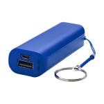 Colorido powerbank publicitario barato con llavero de 1.200 mAh Energy color azul real