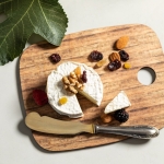 Tabla de corte personalizada de madera con agujero para colgar Wood color natural