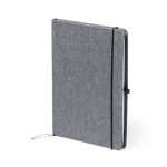 Cuaderno personalizado con tapas rígidas RPET A5 hojas a rayas Mark color gris primera vista