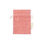 Bolsa de algodón reciclado cierre de cordón 120 g/m2 Little Presents color rojo primera vista