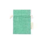 Bolsa de algodón reciclado cierre de cordón 120 g/m2 Little Presents color verde primera vista