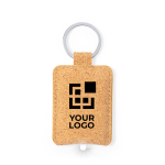 Llavero linterna de corcho promocional con gran área de marcaje Cork vista principal