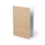 Libreta ecológica personalizada con bolsillo A5 hojas a rayas color natural primera vista