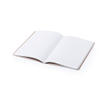 Libreta ecológica personalizada con bolsillo A5 hojas a rayas color natural segunda vista