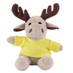 Peluche de reno personalizado con camiseta para el logo Rudolph color amarillo