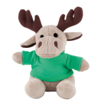 Peluche de reno personalizado con camiseta para el logo Rudolph color verde
