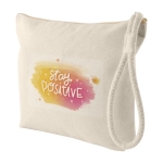 Neceser con logo en algodón con refuerzo inferior 310 g/m2 Loop color natural segunda vista