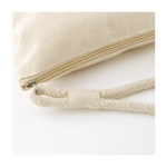 Neceser con logo en algodón con refuerzo inferior 310 g/m2 Loop color natural tercera vista