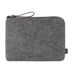 Neceser con logotipo fabricado en fieltro rPET reciclado Felt RPET color gris primera vista
