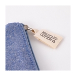 Neceseres publicitarios de algodón reciclado 140 g/m2 Tetiaroa color azul quinta vista