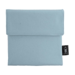 Bolsa portabocadillos reciclada cuadrara con cierre Sandwich RPET color azul primera vista