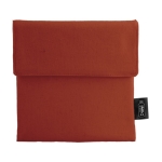 Bolsa portabocadillos reciclada cuadrara con cierre Sandwich RPET color rojo primera vista