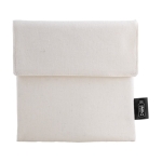 Bolsa portabocadillos reciclada cuadrara con cierre Sandwich RPET color natural primera vista