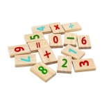 Set de piezas de madera con números en bolsa de algodón Numbers color natural segunda vista