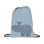Mochila infantil de cuerdas con diseños de animales Fantasy RPET color azul primera vista