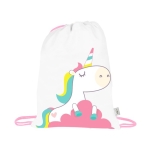 Mochila infantil de cuerdas con diseños de animales Fantasy RPET color blanco primera vista