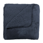 Manta con dos lados distintos aterciopelada y sherpa Rainy Day color azul segunda vista