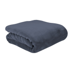 Manta con dos lados distintos aterciopelada y sherpa Rainy Day color azul tercera vista