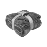 Manta con dos lados distintos aterciopelada y sherpa Rainy Day color gris primera vista