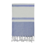 Pareo de algodón reciclado personalizado de 160 g/m2 Pareo Tahiti color azul cuarta vista