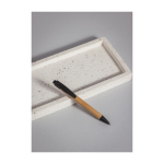 Bolígrafo de bambú económico con detalles a color tinta azul Koa primera vista