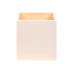 Portalápices personalizados de madera clara en forma de cubo Wood color natural quinta vista