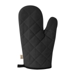 Manopla de algodón 100% reciclado publicitarios con logo Cake color negro primera vista