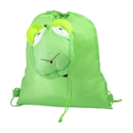 Mochila para niños con cuerdas de poliéster con forma de animal color verde primera vista