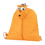 Mochila para niños con cuerdas de poliéster con forma de animal color naranja primera vista