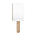 Espejo de mano rectangular de bambú de gran tamaño HairStyle color madera vista principal