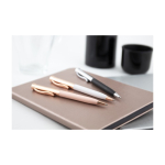 Bolígrafo de aluminio personalizado con cuerpo lacado tinta azul Lake primera vista