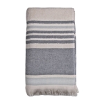 Toalla promocional con logo fabricada en algodón 340 g/m2 Holidays color azul cuarta vista