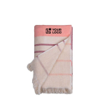 Toalla promocional con logo fabricada en algodón 340 g/m2 Holidays color rojo vista principal