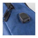Mochila para portátiles con USB y cinta para maletas BusinessPro color azul quinta vista